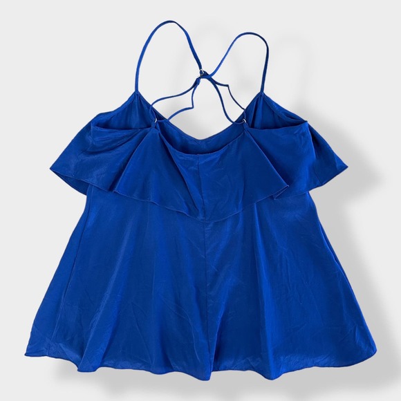 Lilly Pulitzer Sunset Top 100% Silk in True Navy Size‎ S - Picture 5 of 8